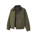 Style Vintage Lapel Jacket for Men, Casual Loose Thick Cotton Coat, Two-Piece Design, Streetwear Fashion