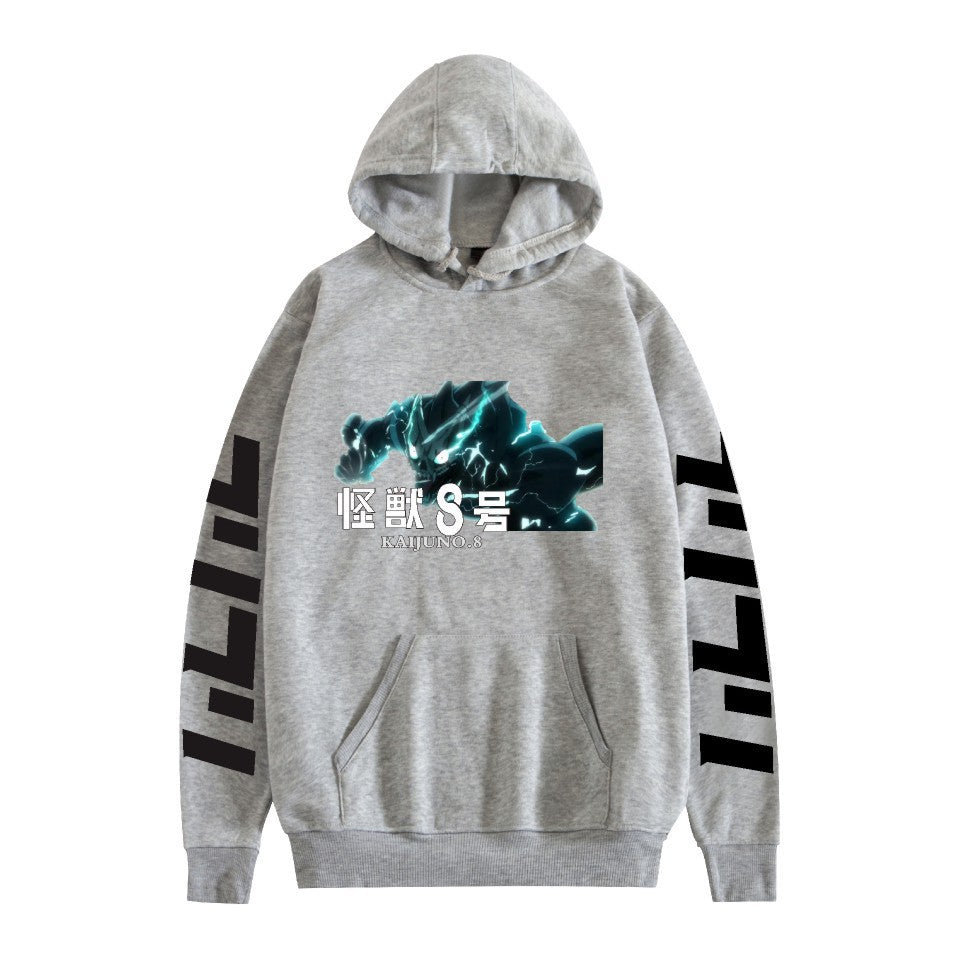 Kaiju No. 8 Anime Cartoon Print Fashion Loose Hoodie Men