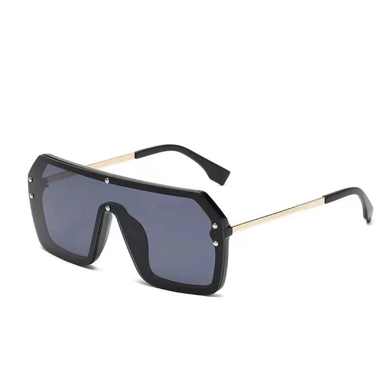 UV400 Fashion Square Trendy Shades Big Frame  Luxury Oversize Mirrored Gradient Men Women Sunglasses