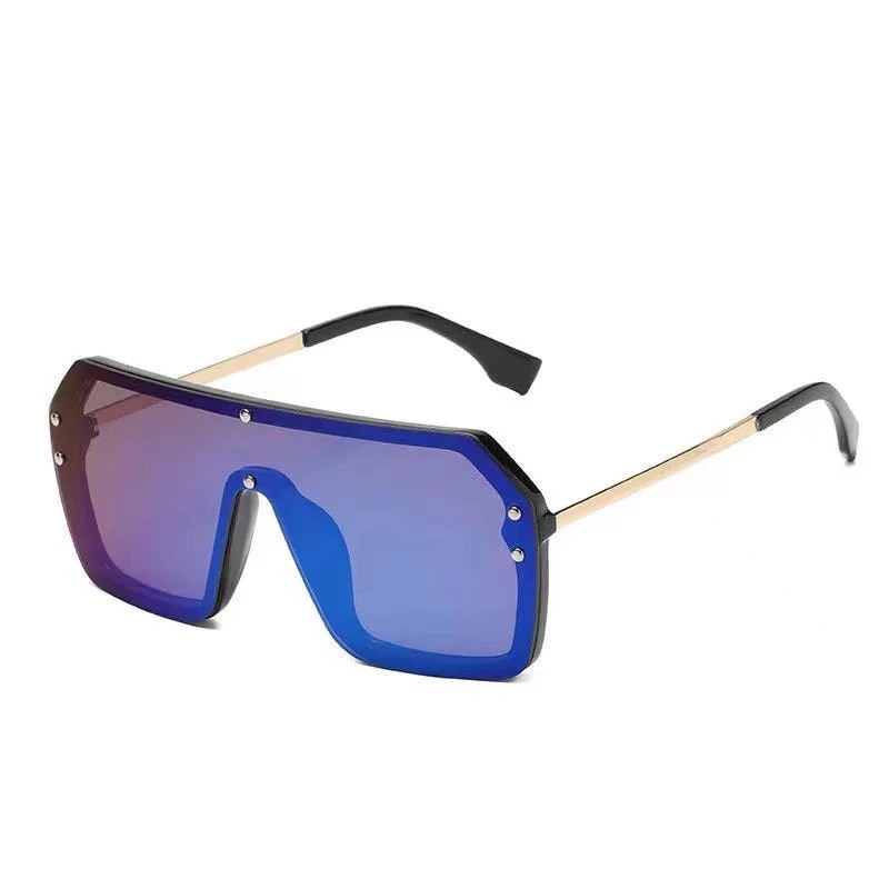 UV400 Fashion Square Trendy Shades Big Frame  Luxury Oversize Mirrored Gradient Men Women Sunglasses