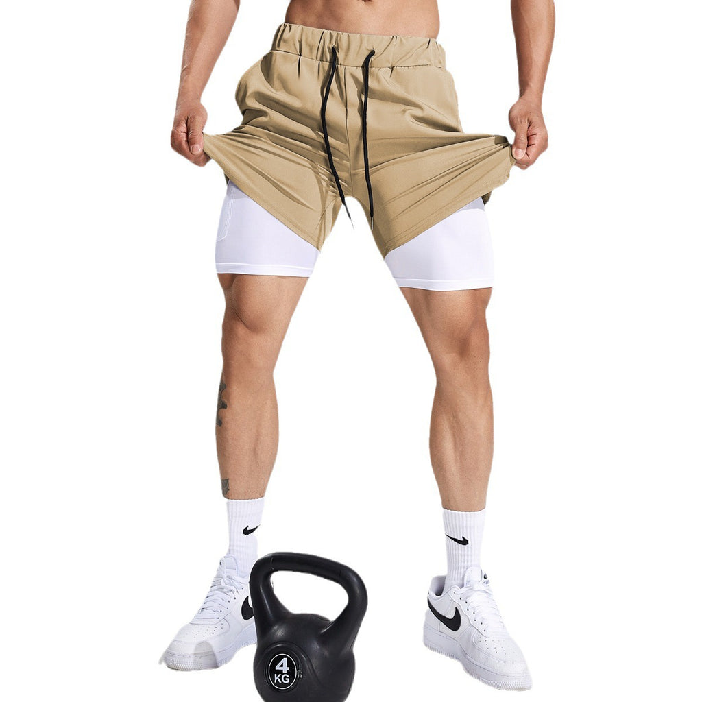 Sporty Brothers New Summer Fashion Sport Shorts Outdoor Running Cycling Breathable Double-Layer Shorts for Men