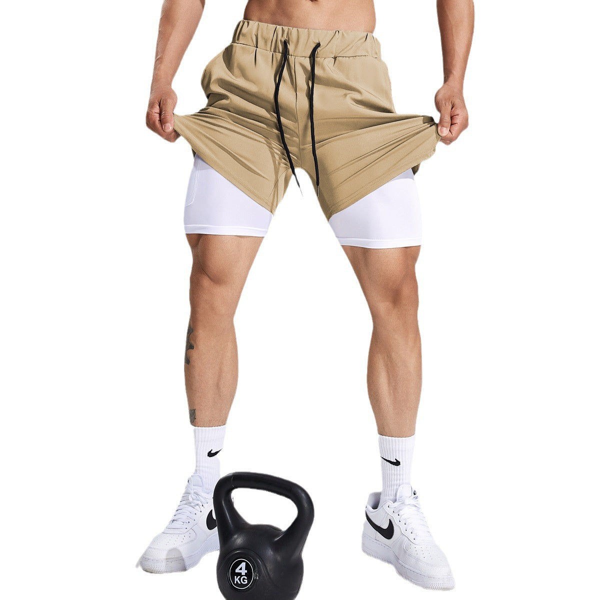Sporty Brothers New Summer Fashion Sport Shorts Outdoor Running Cycling Breathable Double-Layer Shorts for Men