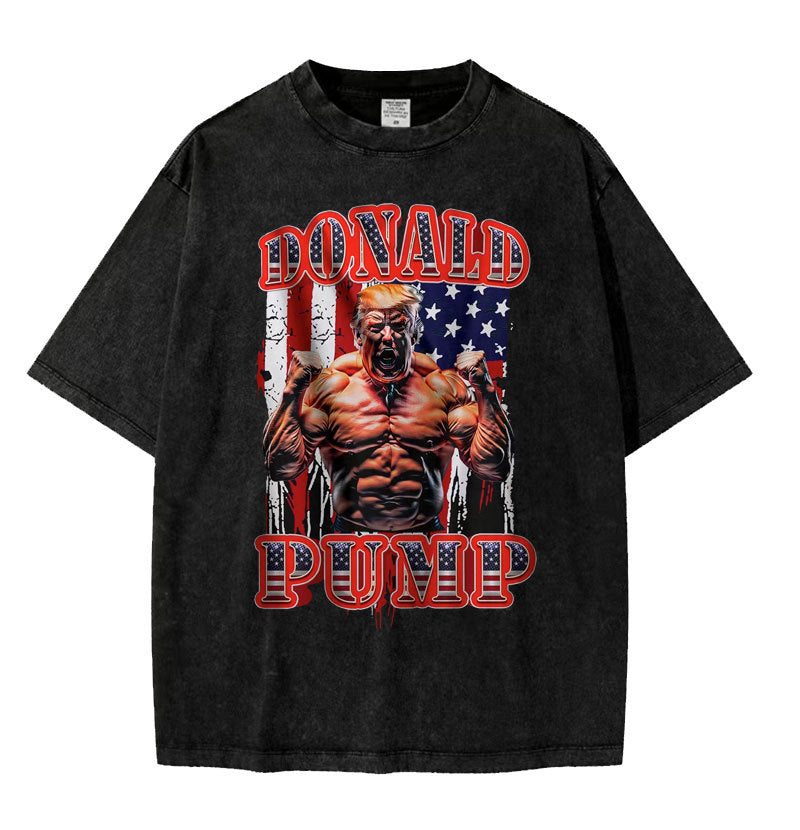 Donald Pump Gift Meme T Shirt Funny Election Gym Graphic T-s