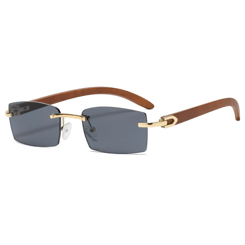 New Fashion Sunglasses Men Ultra Clear Rimless Sunglasses Ocean Slice Diamond Cut Edge Trend