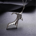Personality Punk Heart Double Color Wing Necklace for Women Men Vinatge Fashion Statement Wing Pendant Necklace for Lovers