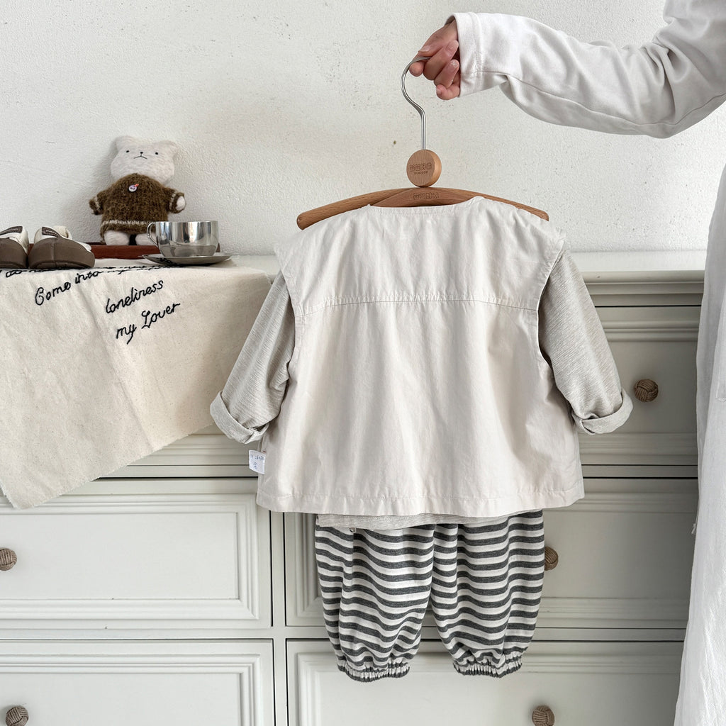 Infant Pure Cotton Class A Clothing Spring Boy Fashionable Separated Set Children's Inner Wear Baby Long Pants Jacket