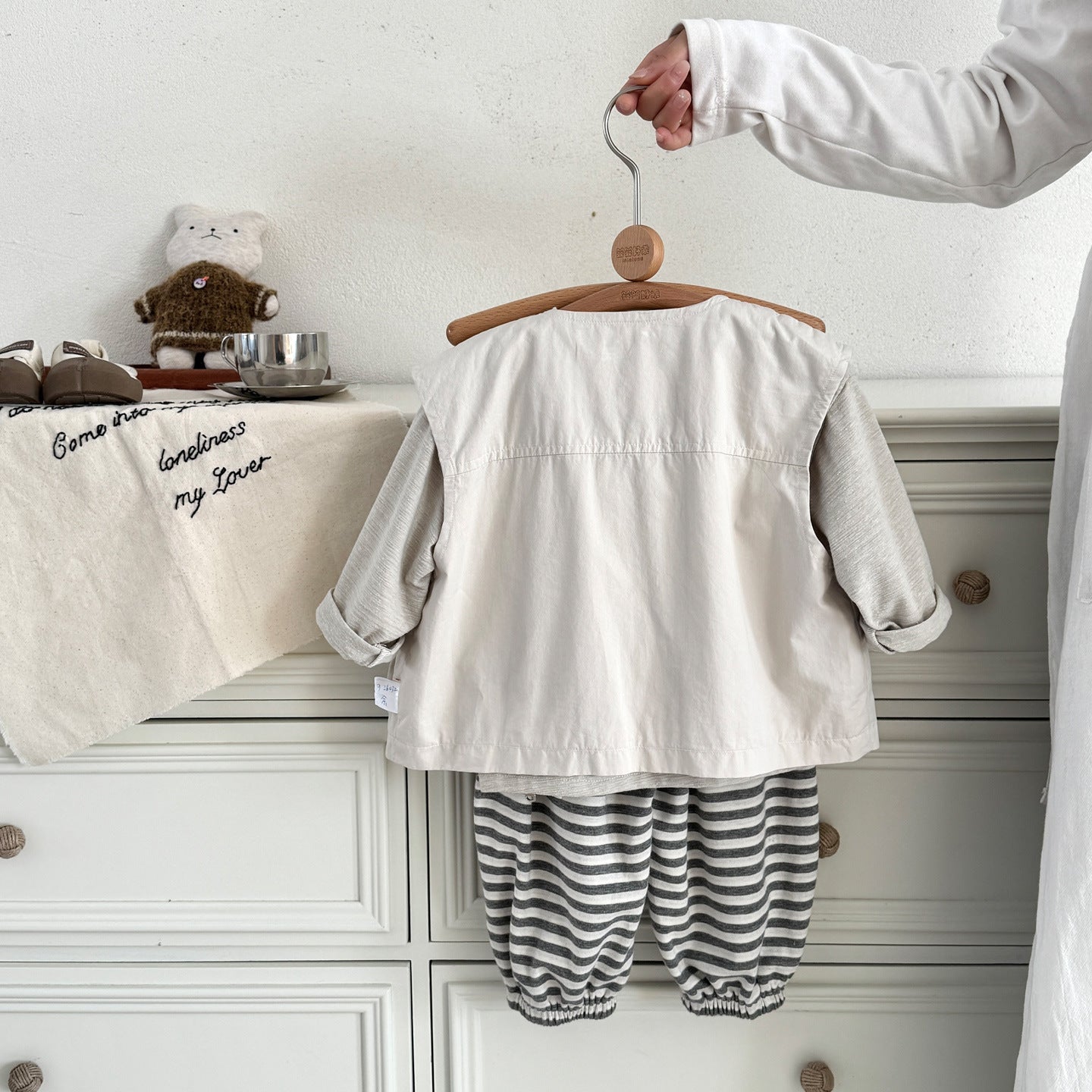 Infant Pure Cotton Class A Clothing Spring Boy Fashionable Separated Set Children's Inner Wear Baby Long Pants Jacket