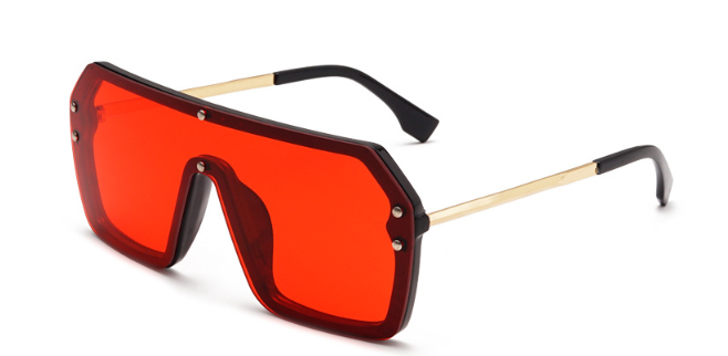 UV400 Fashion Square Trendy Shades Big Frame  Luxury Oversize Mirrored Gradient Men Women Sunglasses