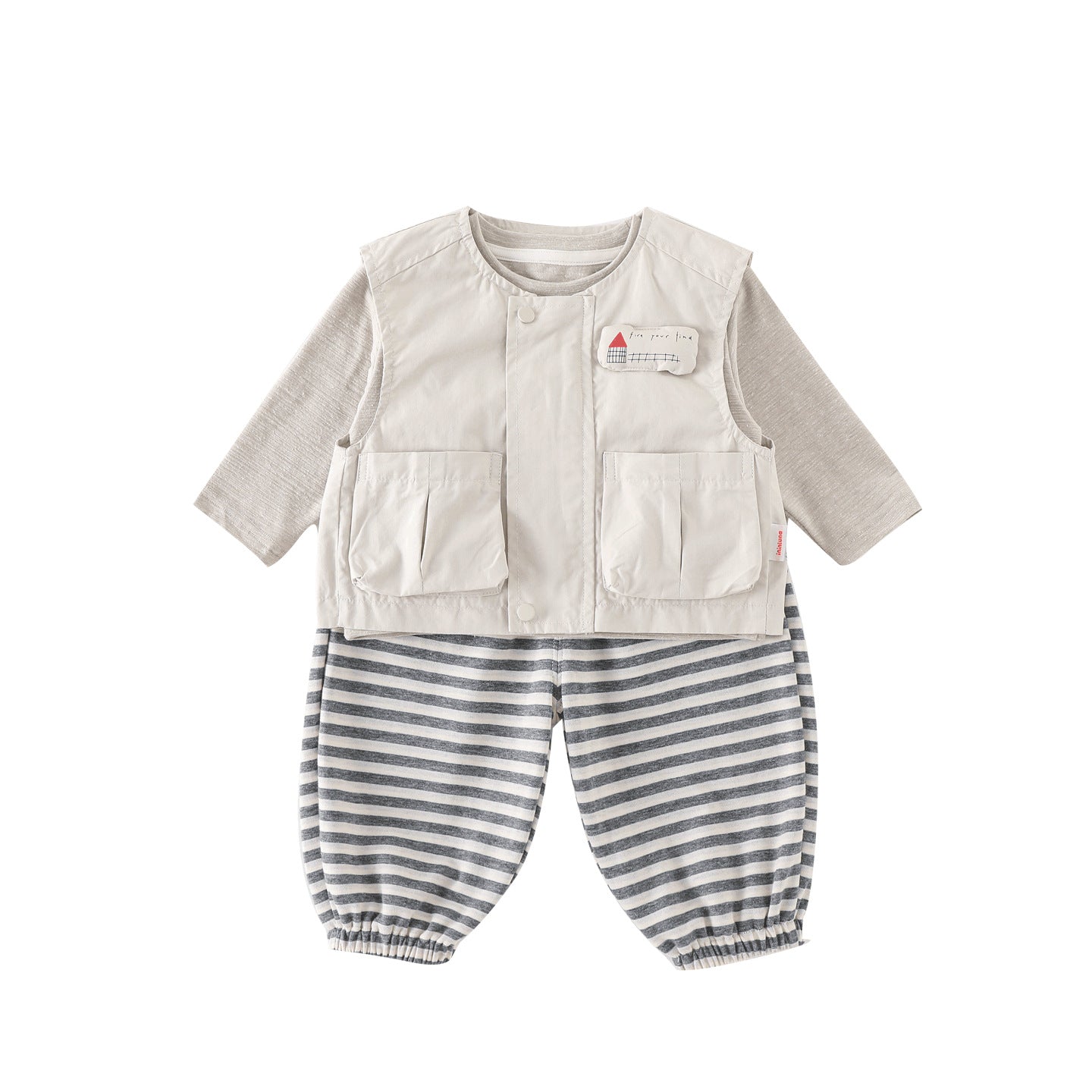 Infant Pure Cotton Class A Clothing Spring Boy Fashionable Separated Set Children's Inner Wear Baby Long Pants Jacket