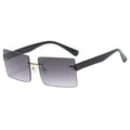 New Fashion Square Sunglasses Men And Women Rice Nail Frameless Sunglasses Gradient Color Street Shooting Glasses