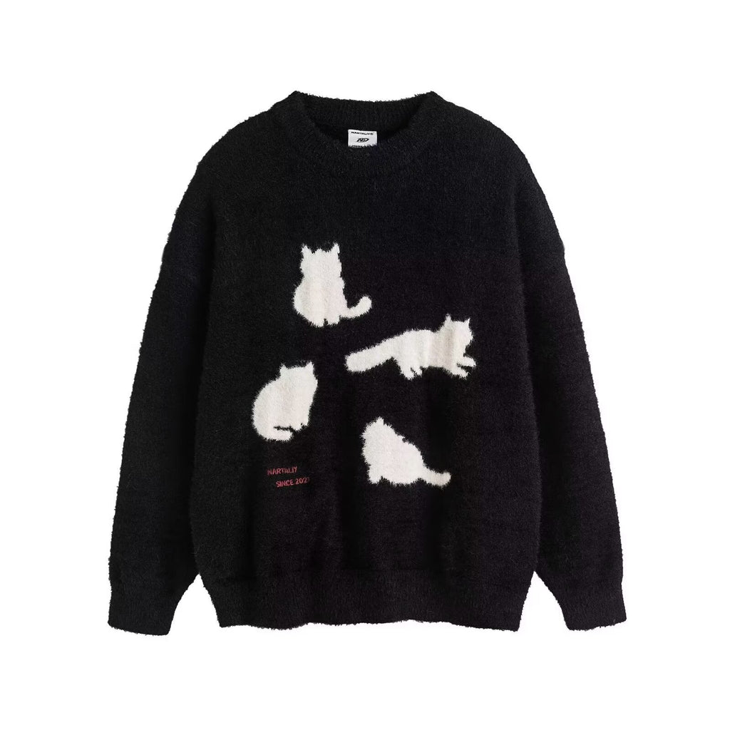 Winter Thick Mink Knit Sweater for Men Trendy Loose Knitwear, Couple's INS Hong  Lazy Fashion Sweater Coat
