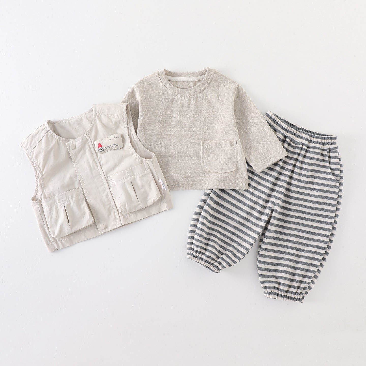Infant Pure Cotton Class A Clothing Spring Boy Fashionable Separated Set Children's Inner Wear Baby Long Pants Jacket