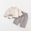 Cute Mushroom Long Sleeve Top for GirlsChildren's Outfit, A-Class New Autumn Fashion Set